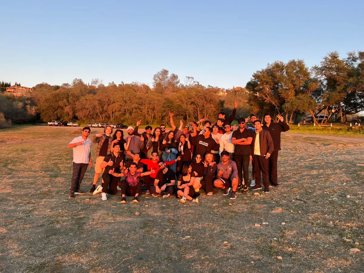 AIAA students at golden hour on a group trip